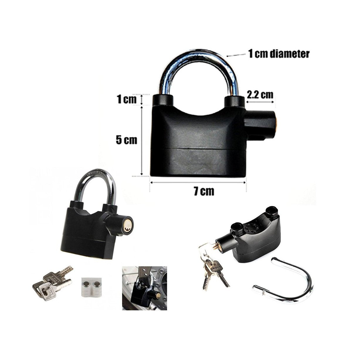 Smart alarm padlock for enhanced home and office security Smart alarm padlock for enhanced home and office security